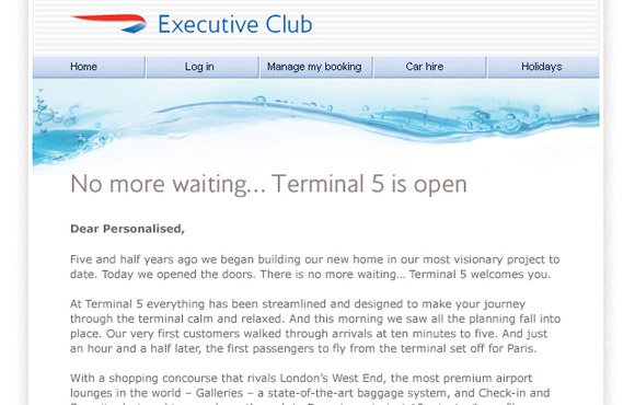 British Airways email