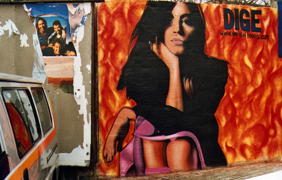 Feuer Frau Graffiti